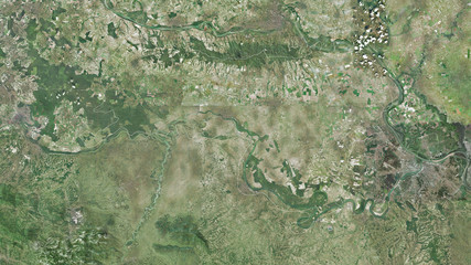 Sremski, Serbia - outlined. Satellite