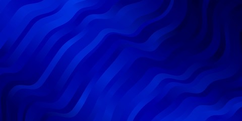 Light BLUE vector pattern with lines. Bright sample with colorful bent lines, shapes. Design for your business promotion.