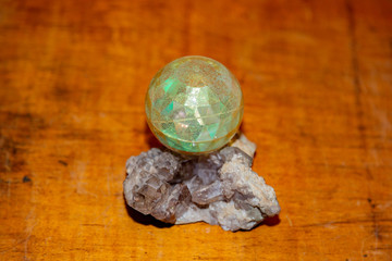 Magic ball with crystal faces for divination, games and witchcraft