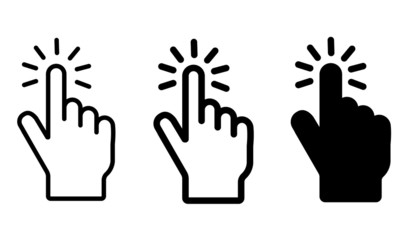 Finger vector icon isolated for graphic and web design.