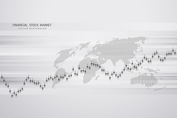 Obraz premium Stock market graph or forex trading chart for business and financial concepts, reports and investment . Vector illustration