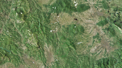 Toplički, Serbia - outlined. Satellite