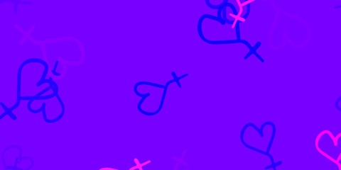Light Purple, Pink vector template with businesswoman signs.