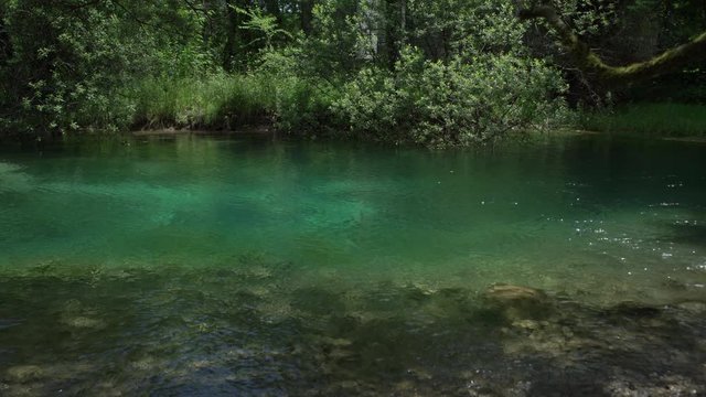 Three clips about springs of Livenza river, in Polcenigo, Italy.