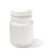 Realistic white plastic bottle. Mock Up Template