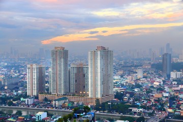 Fototapeta premium Mandaluyong in Manila, Philippines