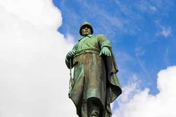 Statue in Berlin.  The Soviet War Memorial at Tiergarten.