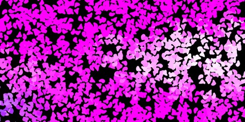 Dark purple, pink vector template with abstract forms.