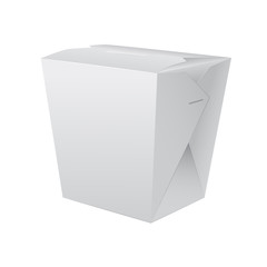 Vector illustration of the chinese box isolated on white background. Restraunt take out box, product packing, mock up template