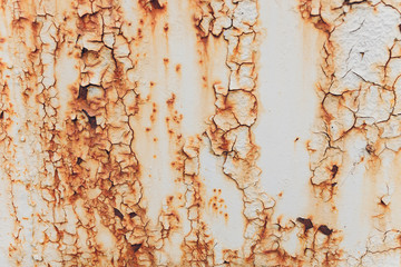 Steel walkway mats sprayed red rust.Iron surface rust.