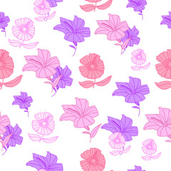 Seamless floral pattern. This pattern is a handmade artwork!