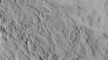 Zlatiborski, Serbia - outlined. Grayscale