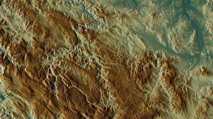 Zlatiborski, Serbia - outlined. Relief