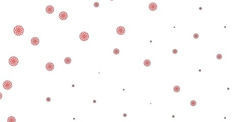 Light Orange vector texture with memphis shapes.