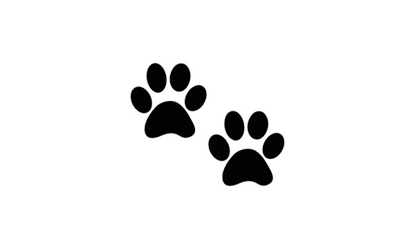 dog paw icon, paw print,animal paw vector illustration