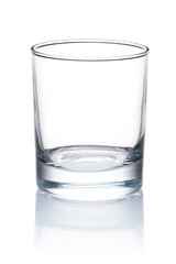 Empty glass isolated on white background                   