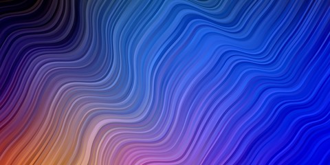 Light Multicolor vector backdrop with curves. Colorful geometric sample with gradient curves.  Pattern for websites, landing pages.