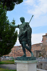 Bronze statue of Roman Emperor Augustus Caesar