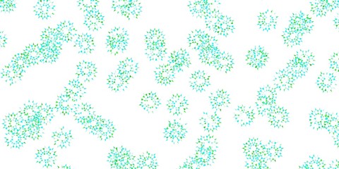 Fototapeta na wymiar Light green vector doodle template with flowers.
