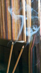 dhoop agarbatti aromatic stick burning with smoke