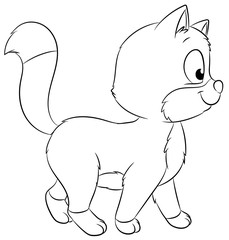 Niedliche Katze - Vektor-Illustration