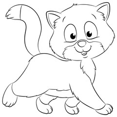 Niedliche Katze - Vektor-Illustration