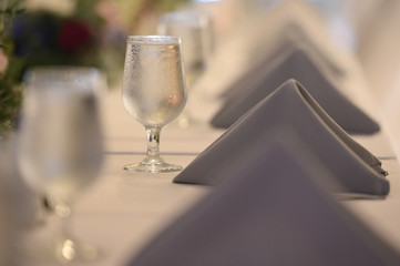 Decoration of wedding tables.