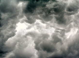 Grey Dark Storm Cloud covers the Sky.