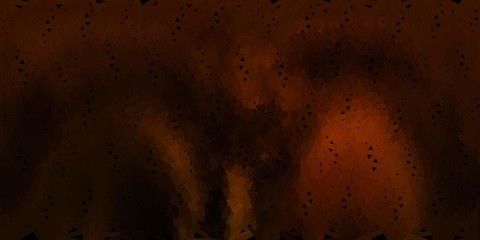 Dark orange vector triangle mosaic pattern.