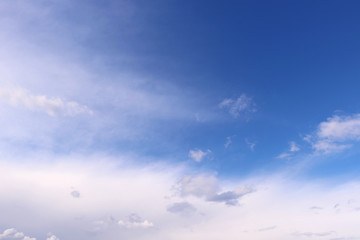 Spring blue sky with white clouds