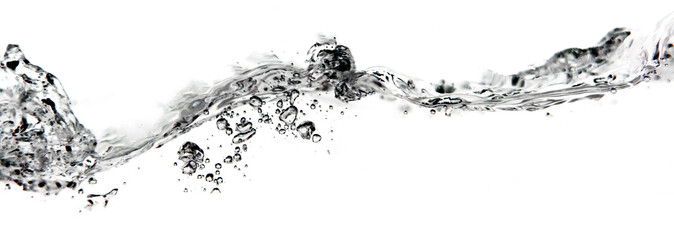 Fototapeta na wymiar Water splashes on white background.