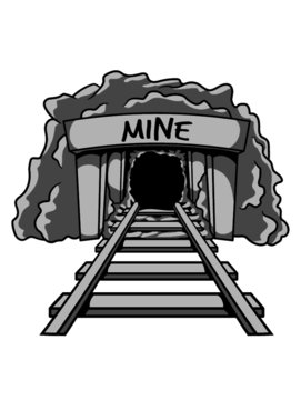 Bergbau Mine Eingang h&ouml;hle silbermine goldmine kohlemine
