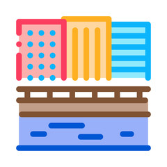 zigzag flowing river icon vector. zigzag flowing river sign. color symbol illustration