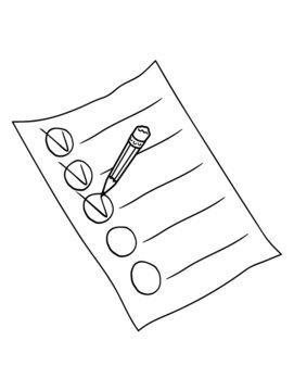 Auftragsliste Liste Abhaken strichliste 