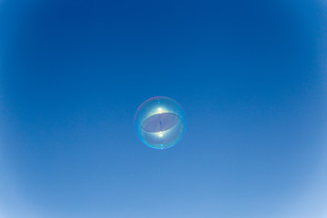 water drop on blue sky