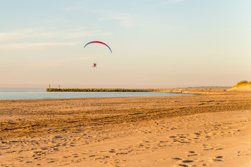 paraglider on the beach