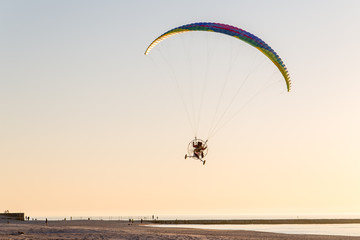 paragliding in the sky
