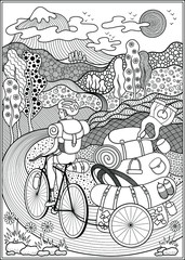 Poster on a bicycle theme.