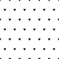 Vector seamless pattern with cute little hearts. Design for fabric, wrapping, stationery, wallpaper, textile