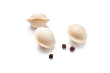 Frozen dumplings isolated on a white background