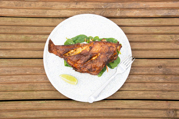 Marinated BBQ Sea bream fish