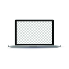 Realistic laptop mockup, template for website design