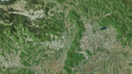 Fototapeta na wymiar Košický, Slovakia - outlined. Satellite