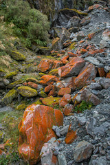 The beautiful landscape of the southern island of New Zealand is a mountain range of lake forests.