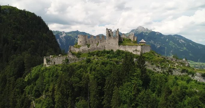 The famous Ehrenberg Castle in Tyrol, Austria