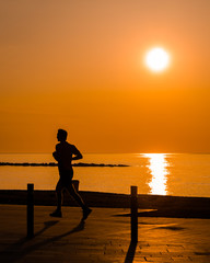 Man jogging in the morning