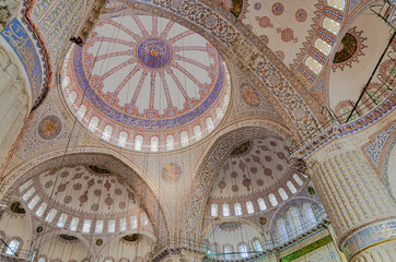 Blue Mosque Istanbul, interior design detail