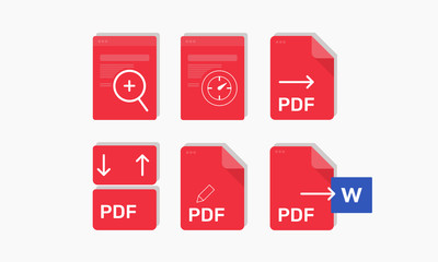 PDF icons vector document illustration