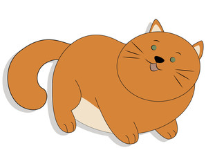 Red fat cat.