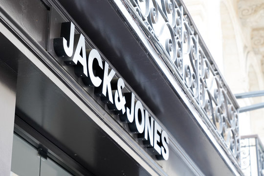 Jack & Jones Shop Brand Logo And Sign On The Store